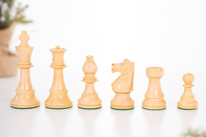 3 3/4" Club Series Wood Chess Pieces - Ebonized - Piece - Chess-House