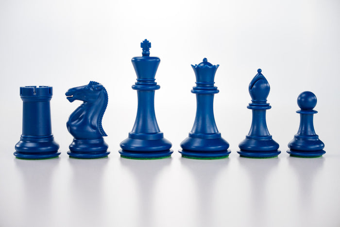 3 3/4" Commander Staunton Chess Pieces (per color or half set - 17 pieces) - Piece - Chess-House