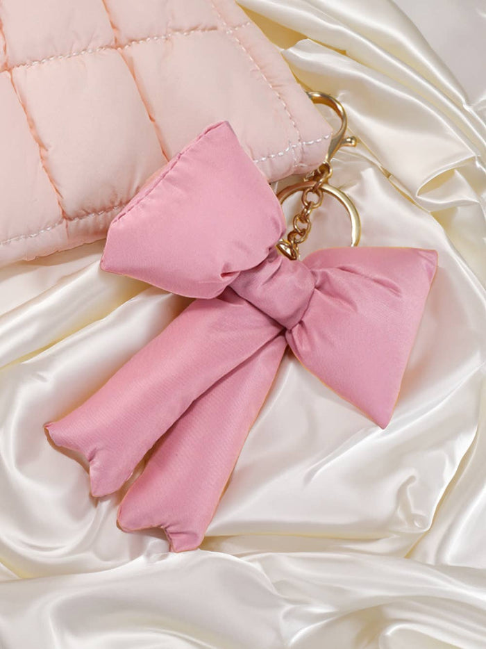 3D Stuffed Bow Keychain