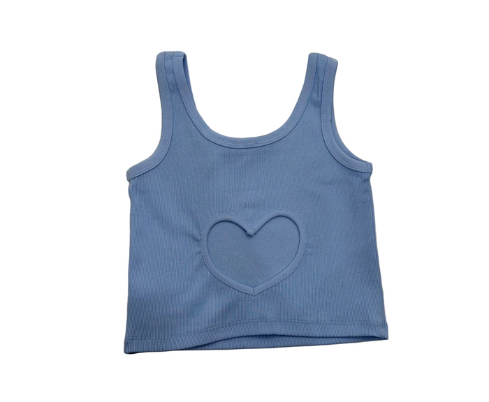 Robins Egg Heart Cut Tank