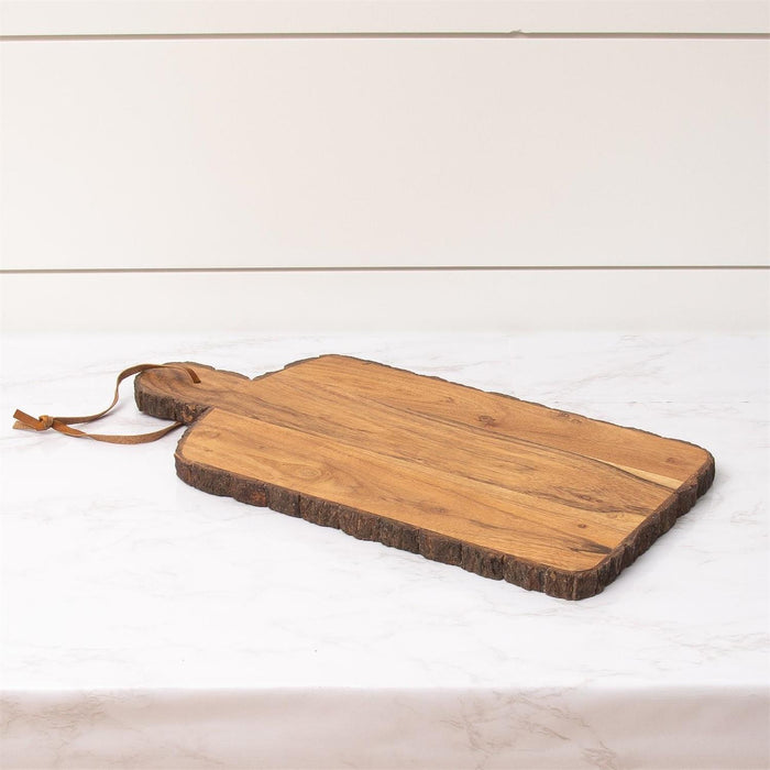 Acacia Wood Serving Board w/ Bark Edges