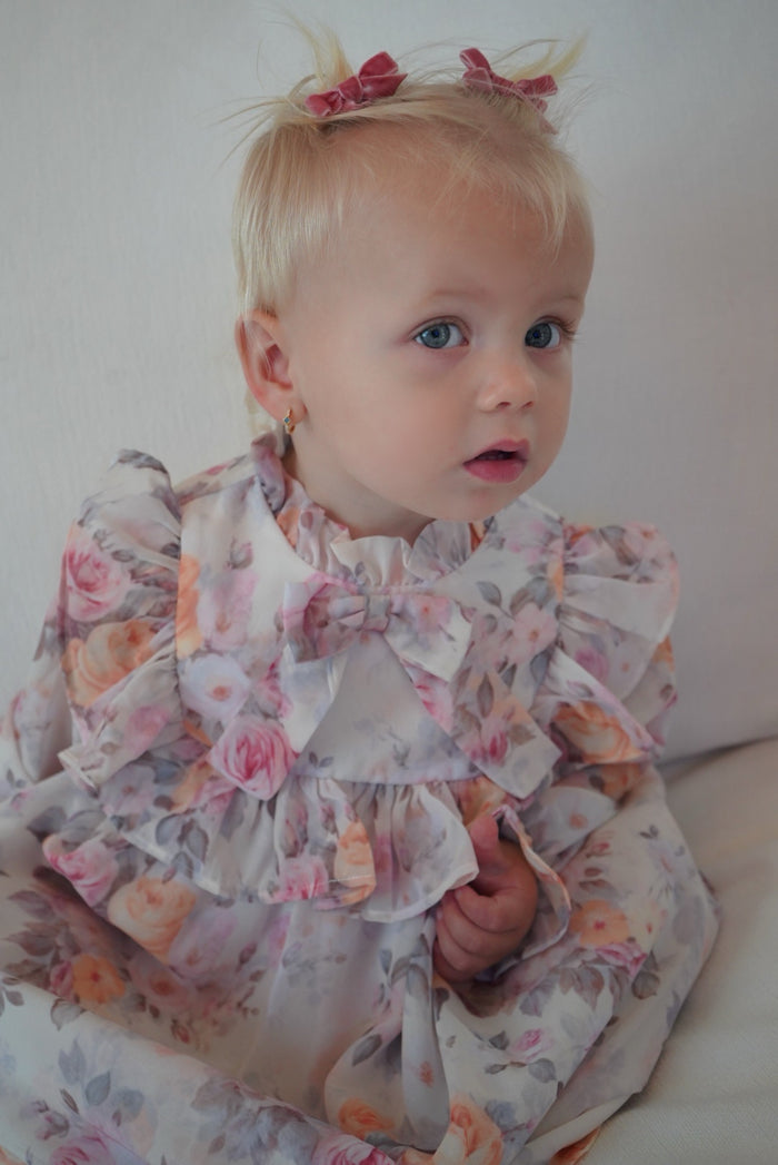 Albertina Chiffon Floral Pink Dress
