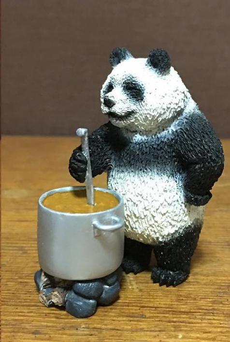Animal Life Asakuma Toshio Picnic animal Camp Panda PVC Mini Figurine Figure Model