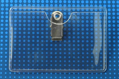 Anti-Print Transfer Premium Vinyl Badge Holder - Clip-On, Credit/Data Card Size - 504-T1J, Qty = 100