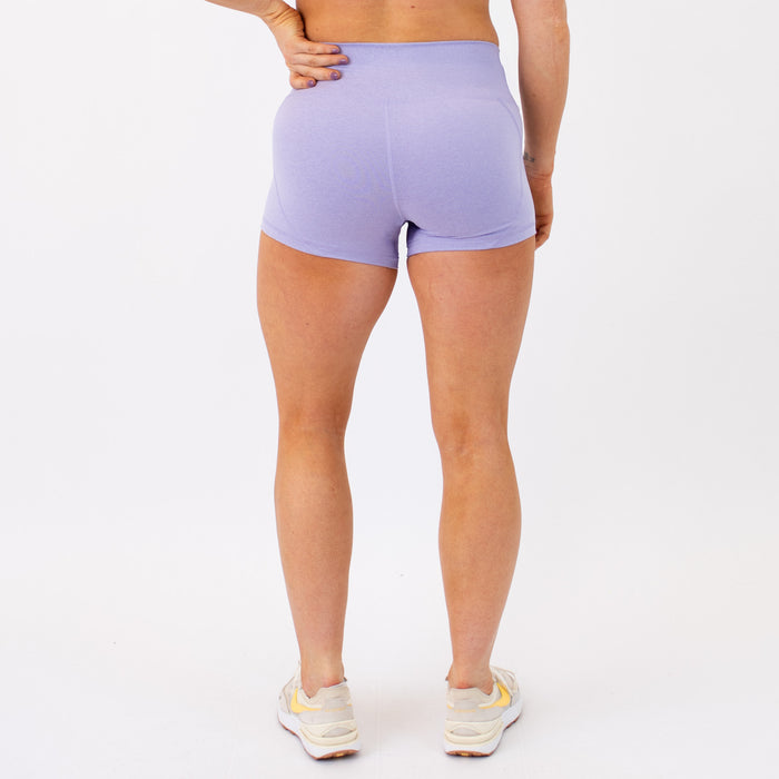 Heather Lavender Apex Contour Training Shorts For Women