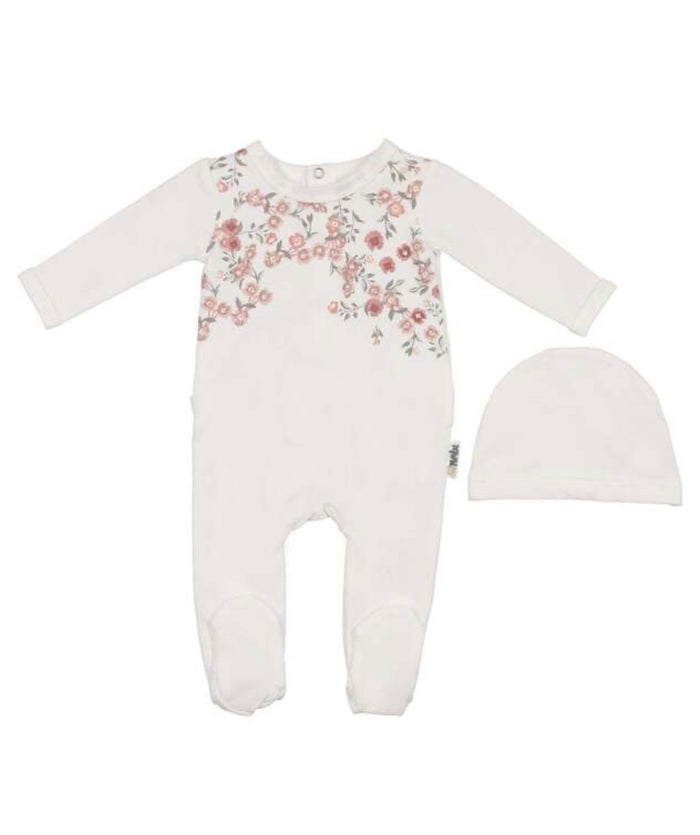 Asymmetrical Floral Footie