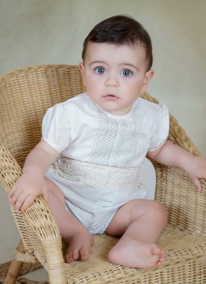 Aurora Baby Dusty Blue/Ivory 2-piece Set