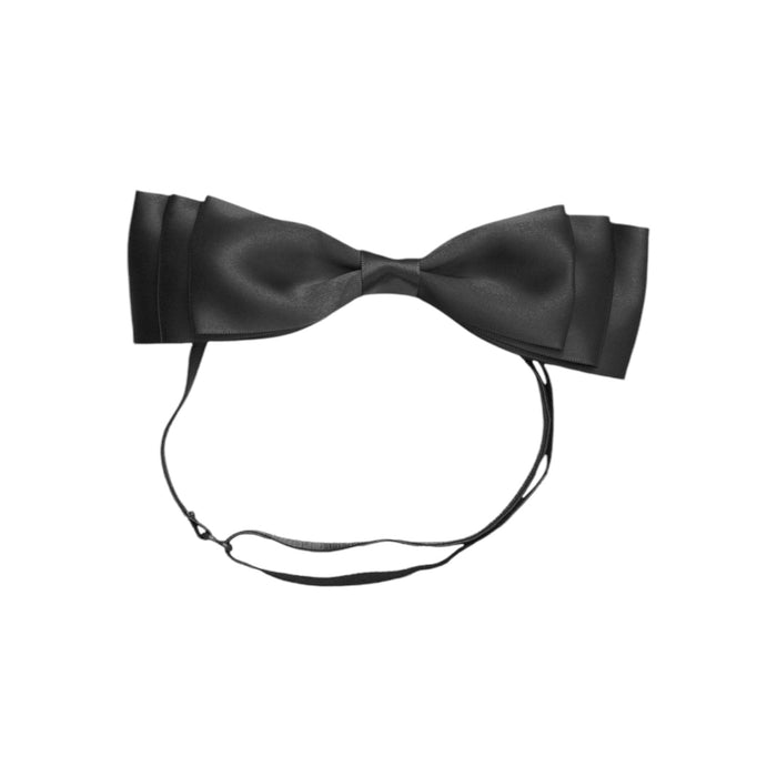 Blair Bow Black Satin Headband Wrap
