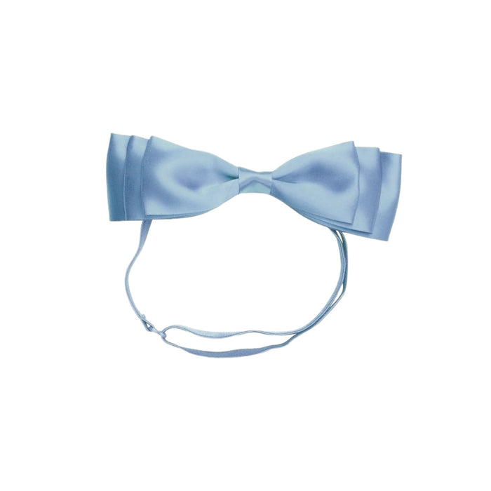 Blair Bow Dusty Blue Satin Headband Wrap