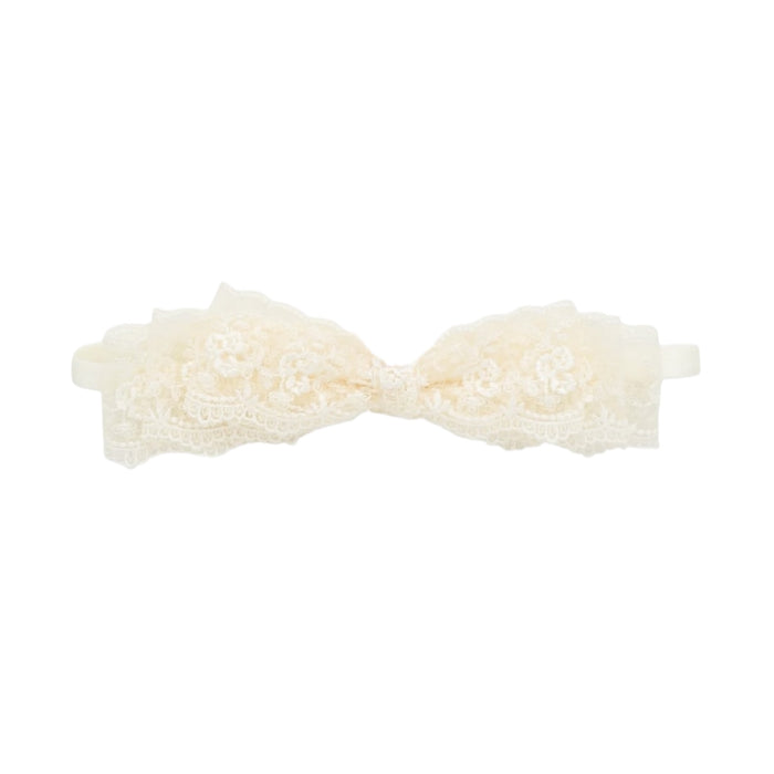 Blair Bow Ivory Lace Headband Wrap