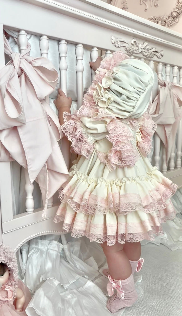 Blushing Rose Heirloom Dress & Bonnet