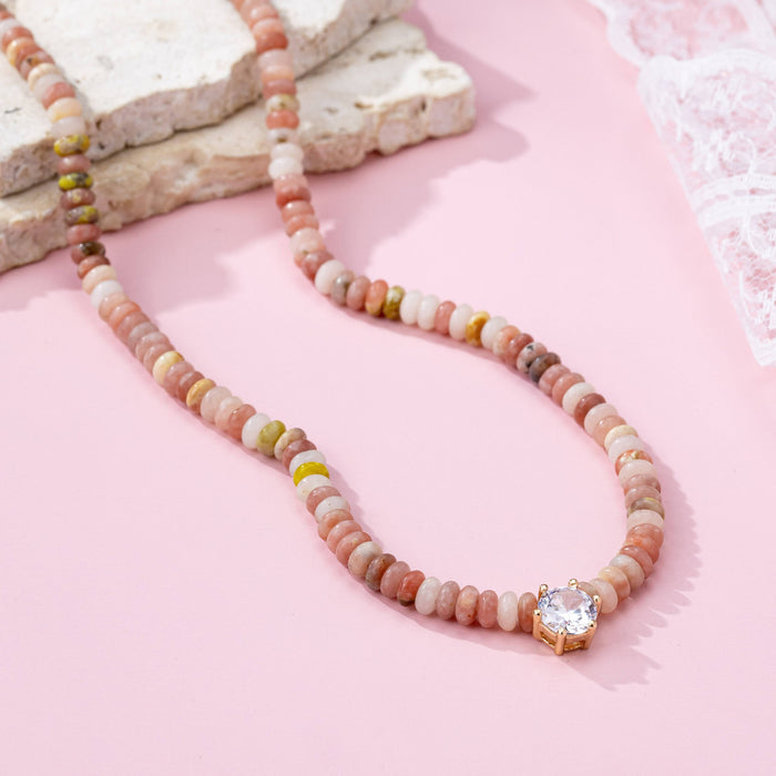 Blushing Stone Necklace