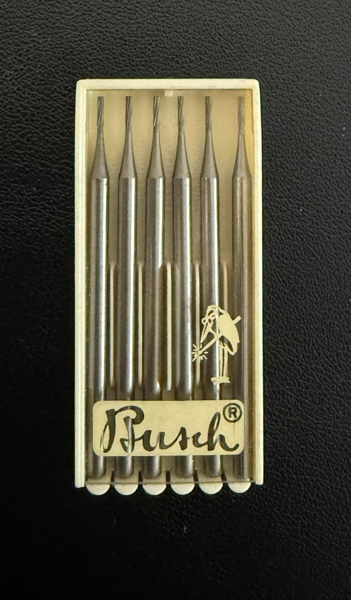 Busch Figure 15 Cylinder Square Bur – 0.80mm (ISO 008) – Pack of 6