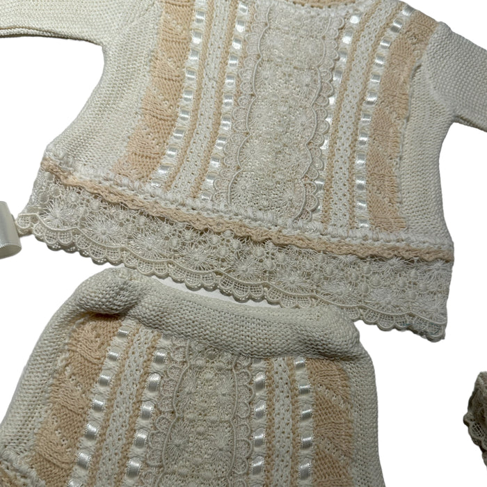Cameron Luxe 4-piece Knitted Set Cream