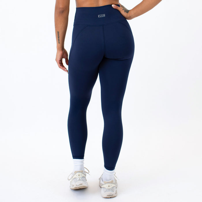 Classic Navy No Front Seam Legging 7/8 25" - Charge