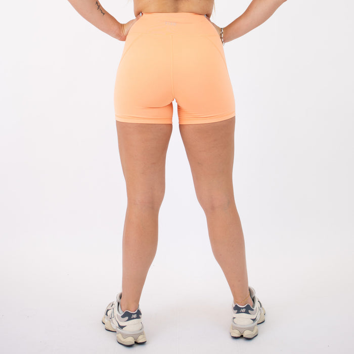 Orange Cream No Front Seam High Rise Spandex Shorts