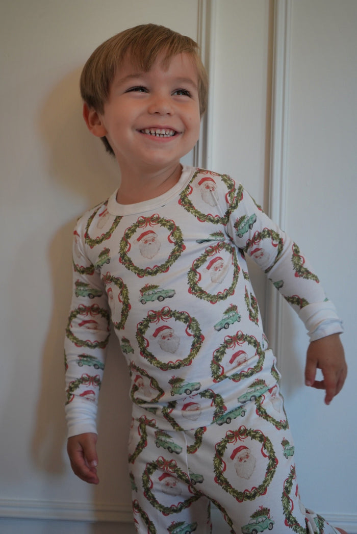 Classic Santa Car Xmas Boys 2-pc PJ Pajamas