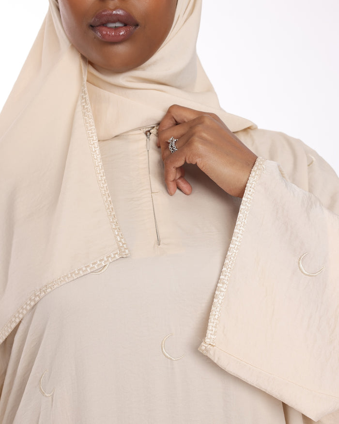 Cream Ahlam Prayer Abaya-Women