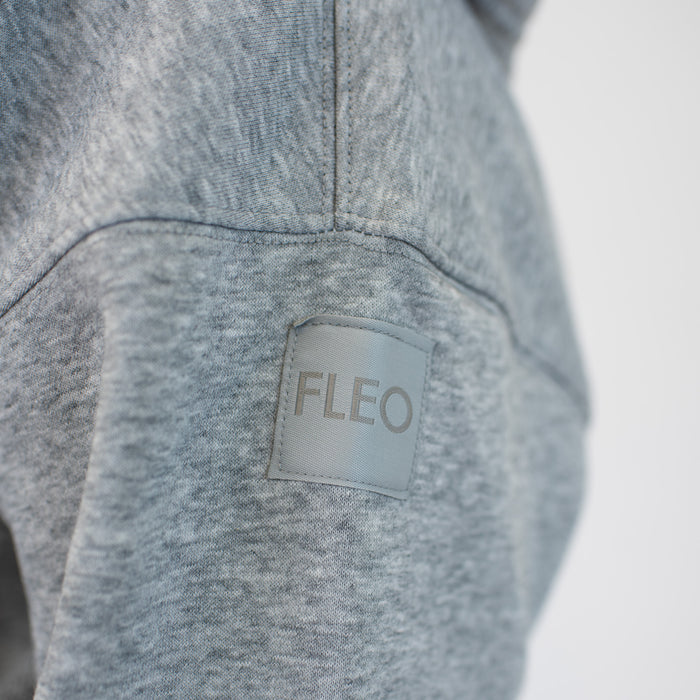Crop Zip Hoodie Sweatshirt | Essence | Heather Gray