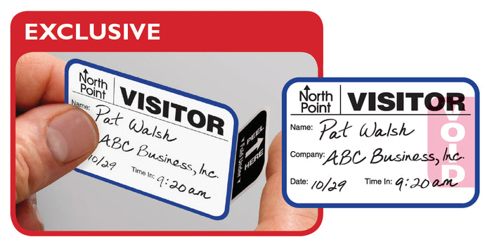 Expiring Visitor Badge Sign-in Book - 500 Badges - VP-8XX