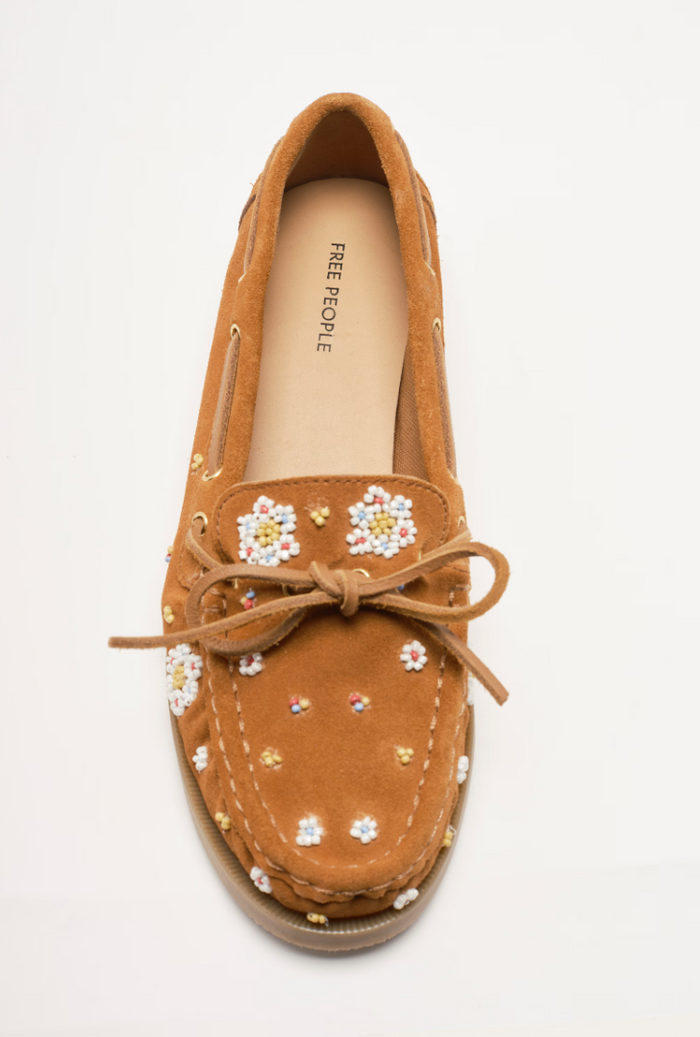 Free People Sandy Seed Bead Boat Shoes