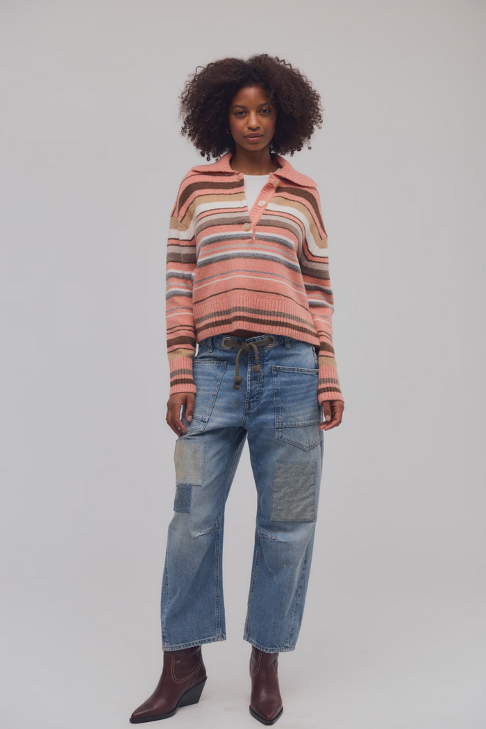 Free People Trading Up Stripe Polo