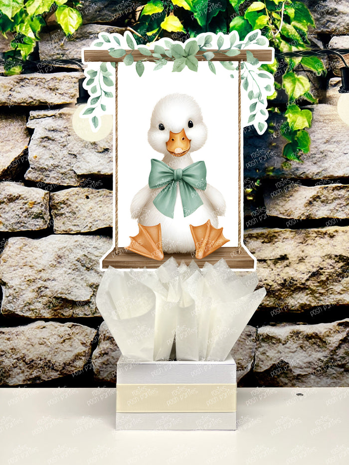 Green Goose Baby Shower Birthday Party Centerpieces, Fully Assembled Table Decorations SET OF 6