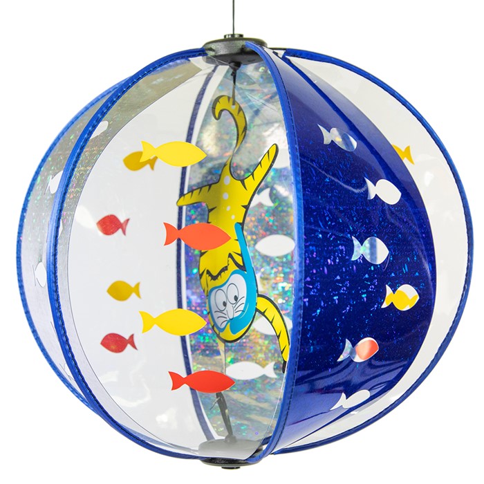 Inquisitive Cat Spinning Globe
