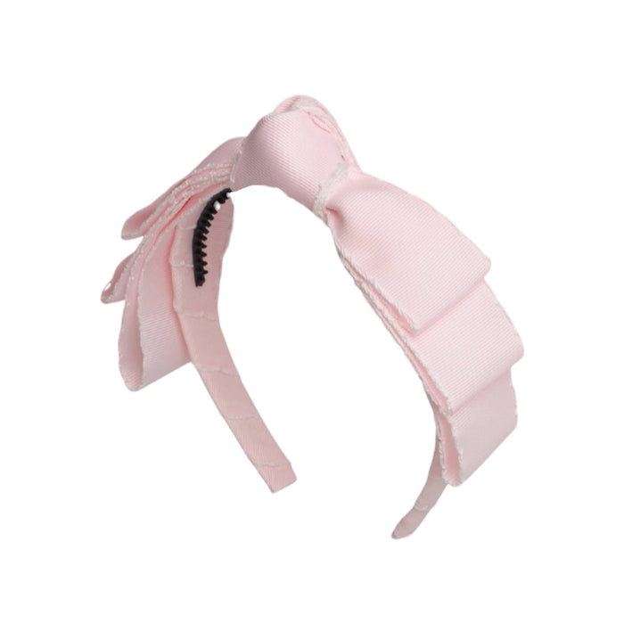 Knotted Blair Bow Baby Pink Moonstitch Headband