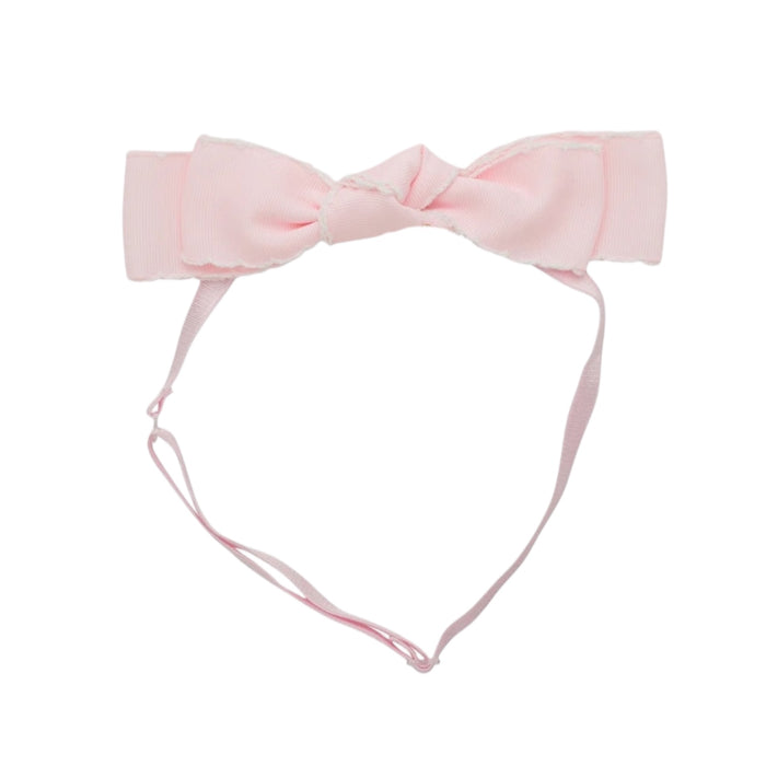 Knotted Blair Bow Pink Moonstitch Headband Wrap