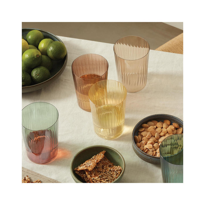 LSA Gems Tumblers Set of 4 - Amber - in use