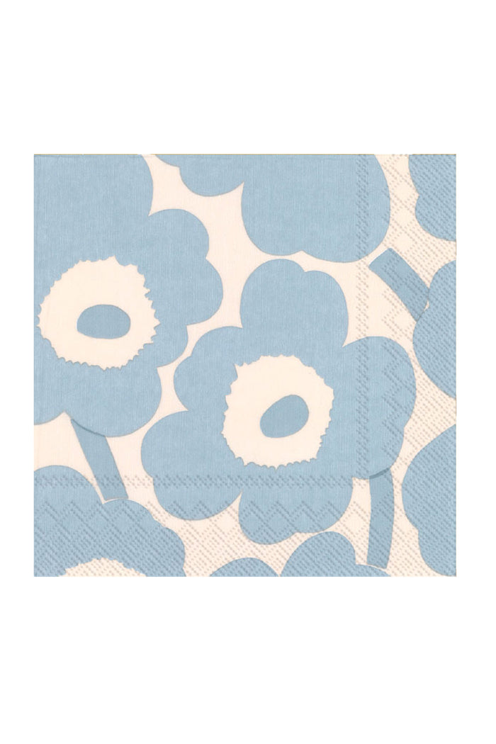 Marimekko Unikko Cream/Light Blue Lunch Napkins