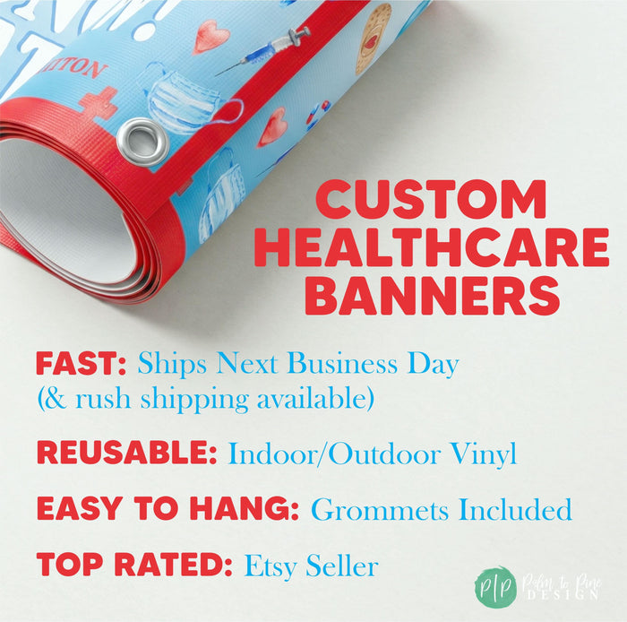 Minimalist Medical Appreciation Banner Details by Palm to Pine Design