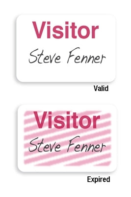 One Week Expiring TIMEbadge FRONTpart "Visitor" - T6203, Qty = 1000