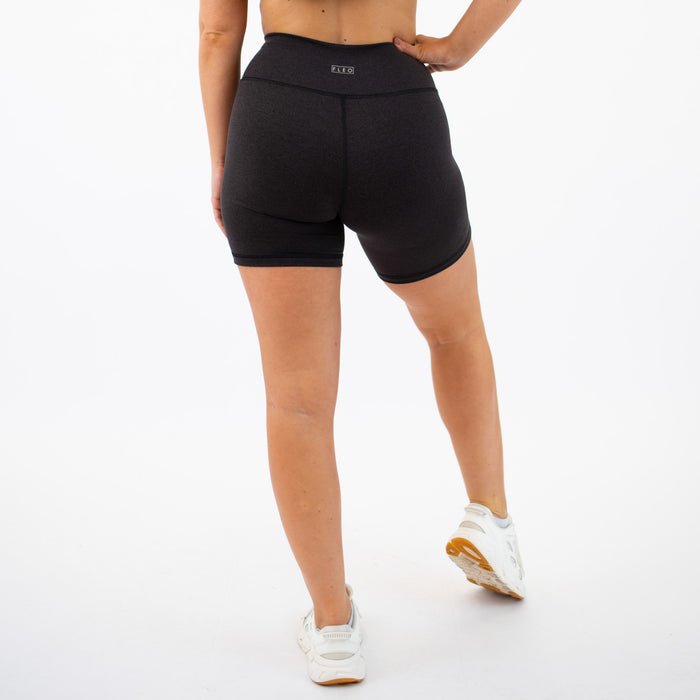 Heather Onyx No Front Seam Training Short - Pedal