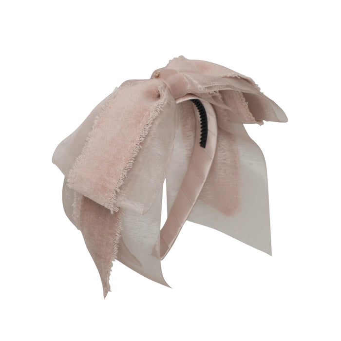 Primrose Mushroom/Mauve Bow Headband