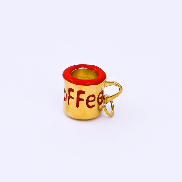 Red Coffee Mug Charm