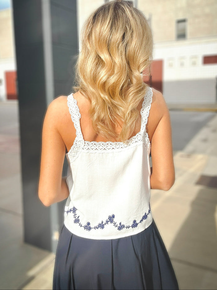 Sadie & Sage Timeless Embroidered Tank