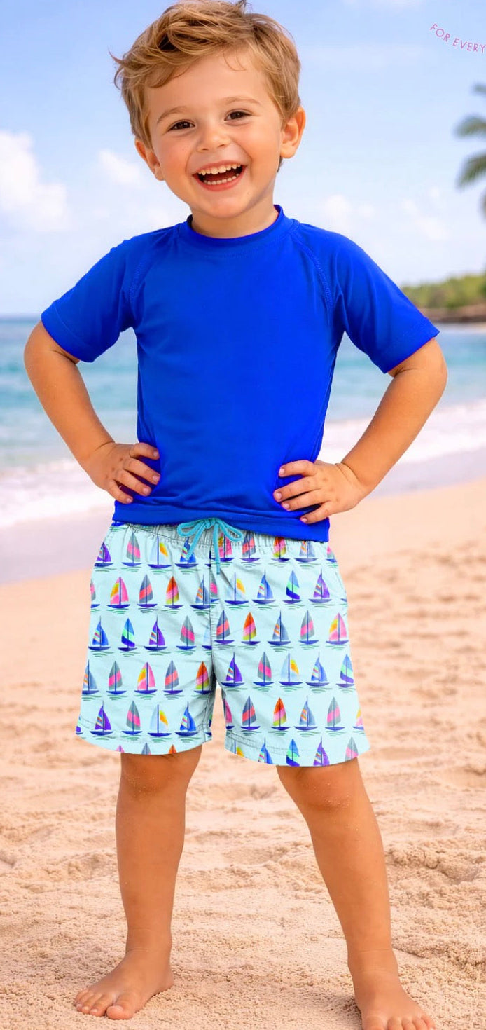 Sailboat Swim Trunks