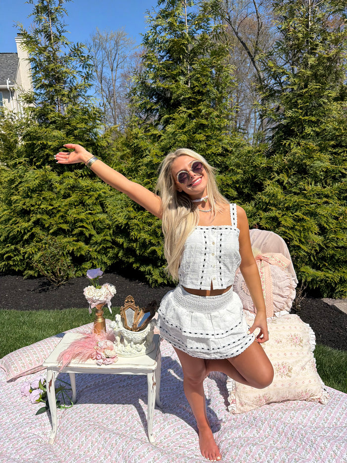 Skylar Eyelet Top