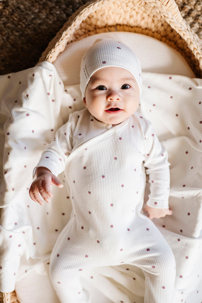 Strawberry Zipper Footie collection baby