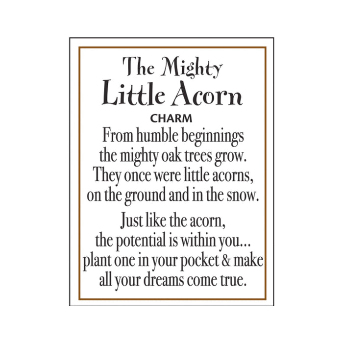The Mightly Little Acorn Charm - card