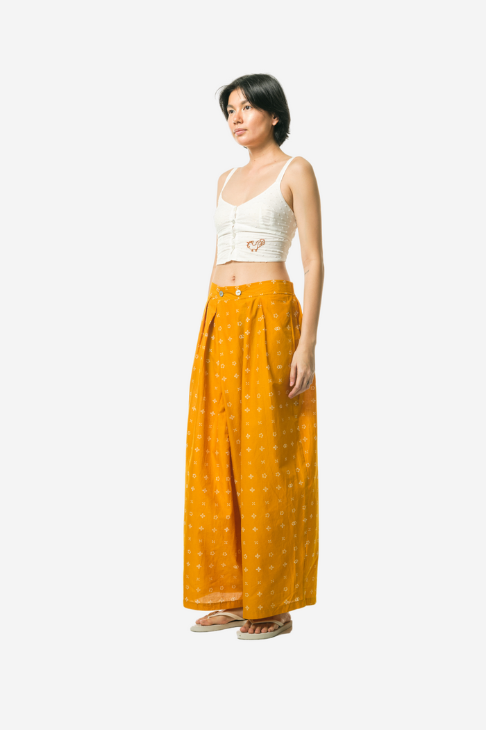 "Wiji" - Two Buttons Maxi Pants