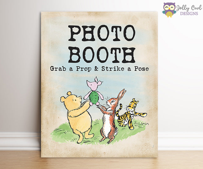 Winnie The Pooh Party Sign - Photobooth