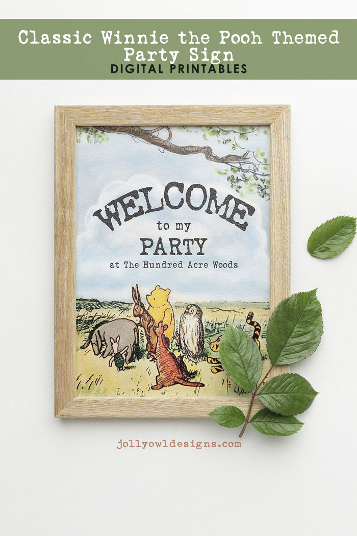 Winnie The Pooh Party Welcome Sign
