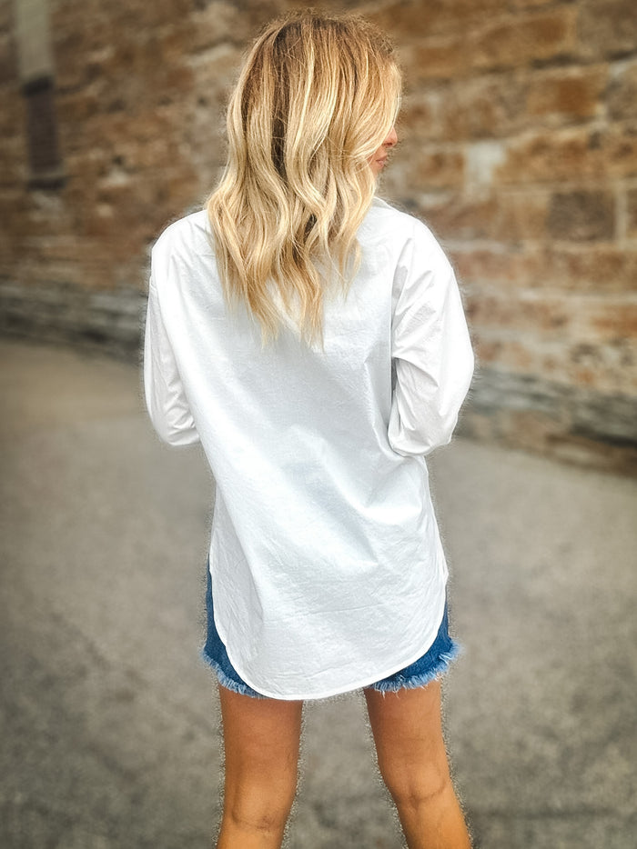 Z Supply Elevated Poplin Button Up Top