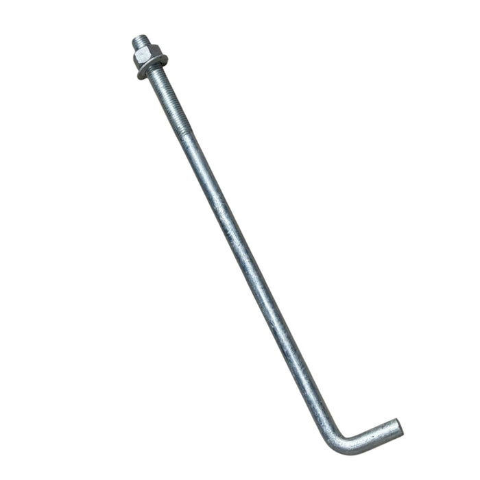 1" x 24" Galvanized Anchor L-Bolt with Nut & Washer