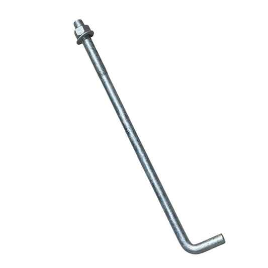 1" x 24" Galvanized Anchor L-Bolt with Nut & Washer