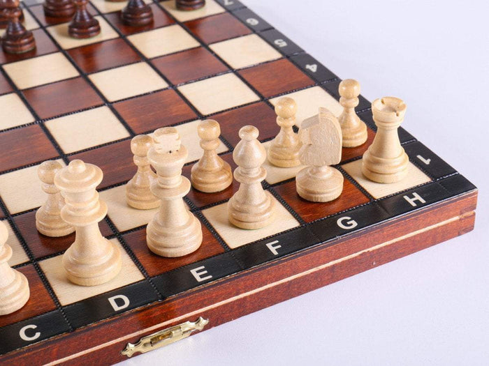 10.5" Magnetic Wooden Travel Chess Game - Chess Set - Chess-House