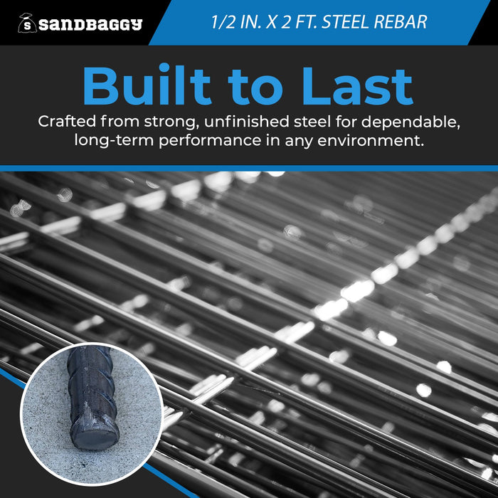 1/2 in. x 2 ft. Steel Rebar #4